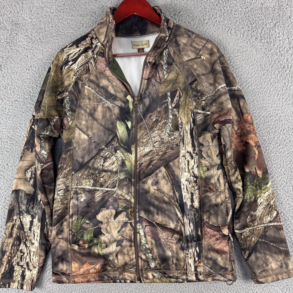 Hobbs Creek Jacket‎ Mens Small Camo Full Zip Mossy Oak Fleece Lined Hunting